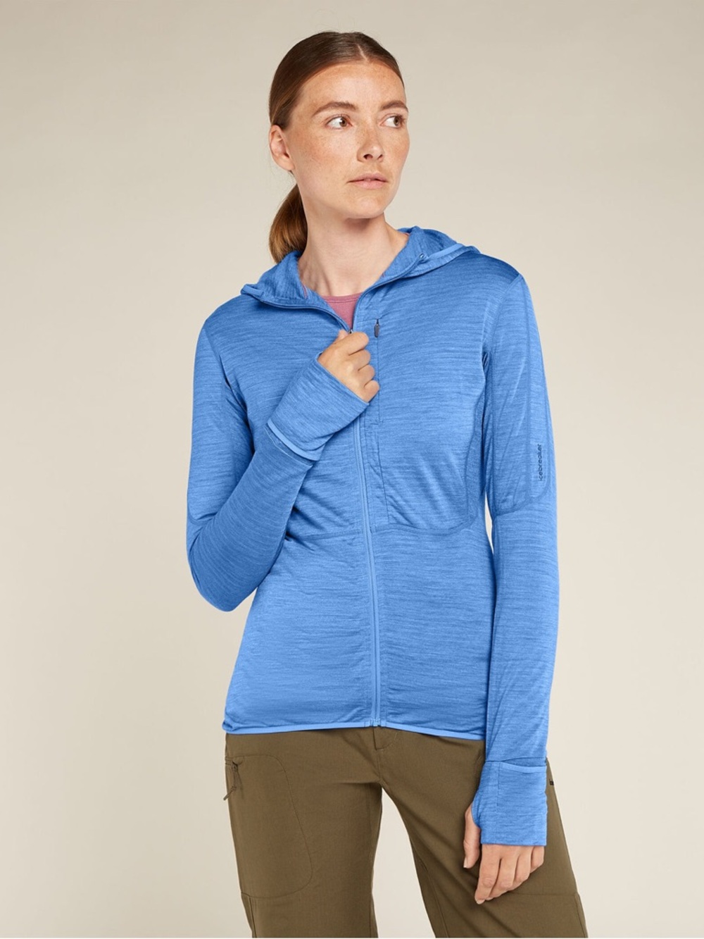 Icebreaker Descender Merino Blend 200 Realfleece Half-Zip Long Sleeve Hoodie XS
